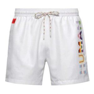 New  HUGO HUGO Bodywear Pride Praia Satin-Twill Swim Shorts